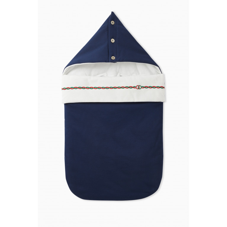 Gucci - Rope Logo Sleeping Bag in Heavy Cotton Jersey Blue