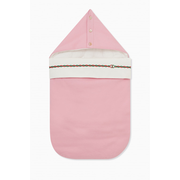 Gucci - Rope Logo Sleeping Bag in Heavy Cotton Jersey Pink