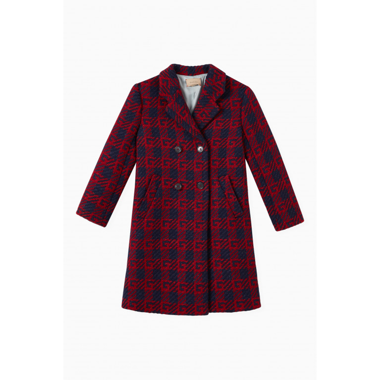 Gucci - Square G Coat in Check Wool