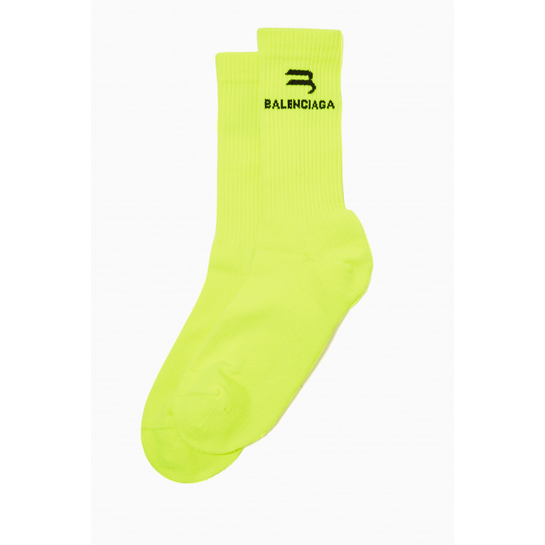 Balenciaga - Sporty B Tennis Socks in Cotton Blend