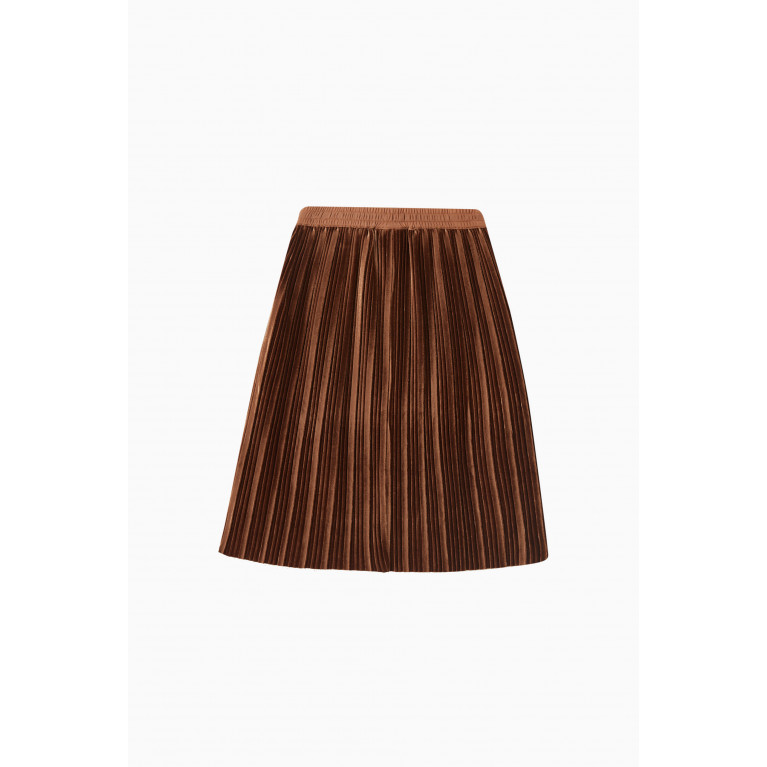 Molo - Becky Pleated Midi Skirt Brown