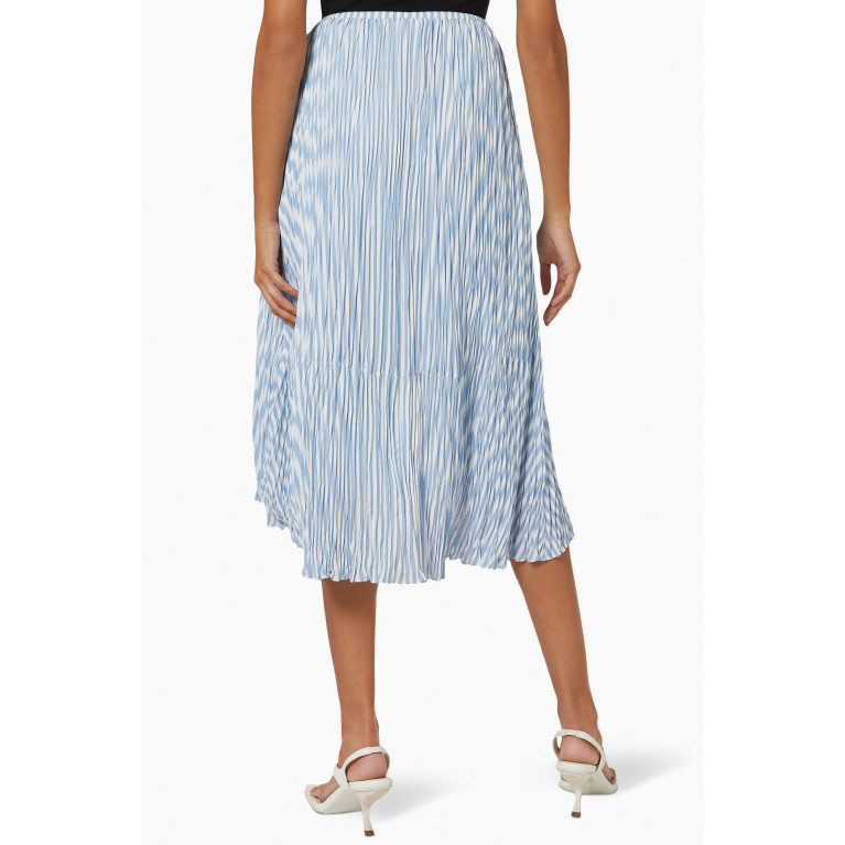 Vince - Stripe Tiered Skirt in Crushed Crepe