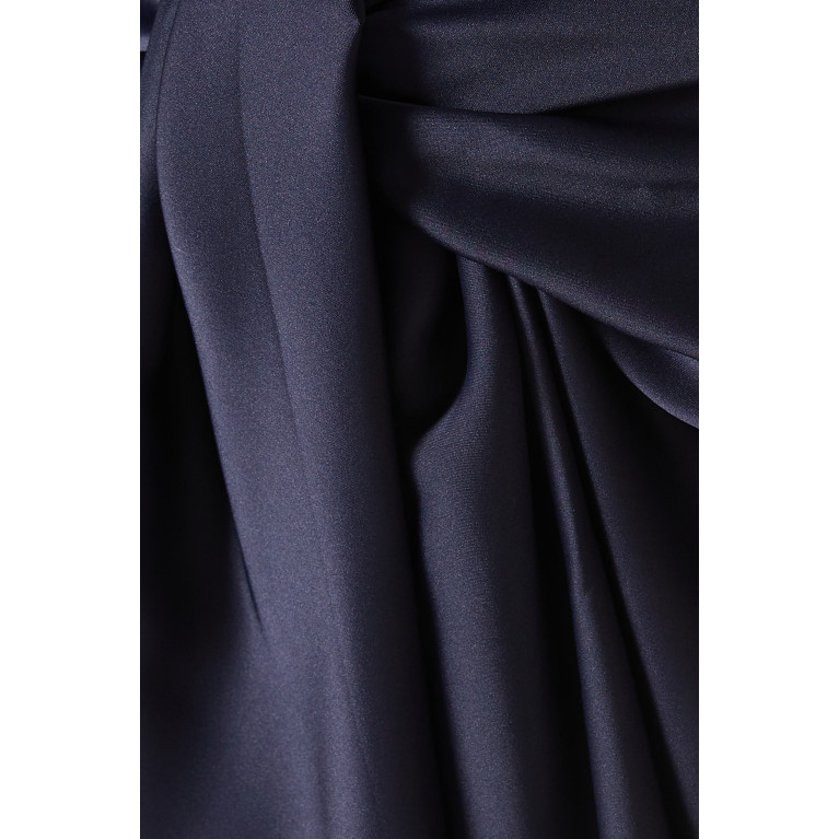 Elle Zeitoune - Clover Front Tie Dress in Satin