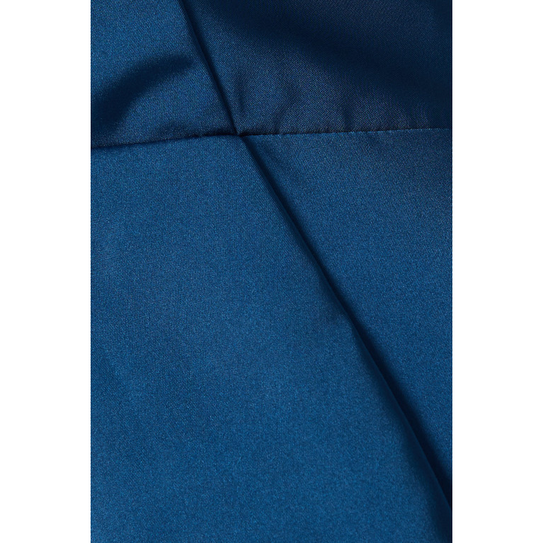 Elle Zeitoune - Wenona One-shoulder Gown in Satin Blue