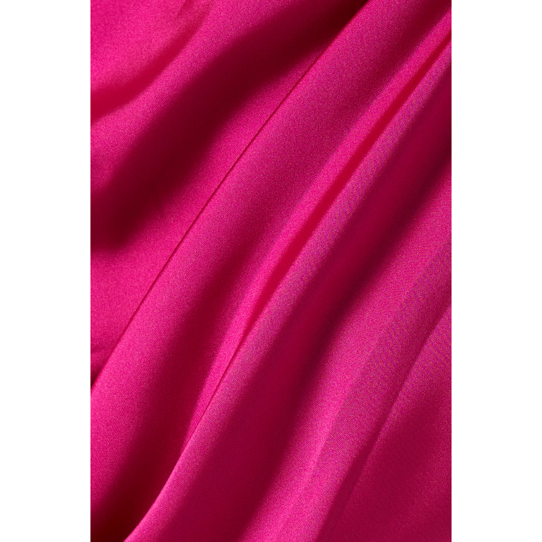 Elle Zeitoune - Wenona One-shoulder Gown in Satin Pink