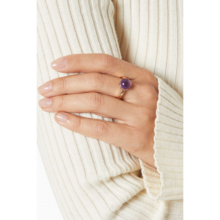 Damas - Dome Noble Amethyst Ring in 18kt Rose Gold