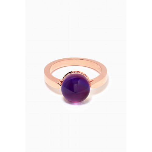 Damas - Dome Noble Amethyst Ring in 18kt Rose Gold