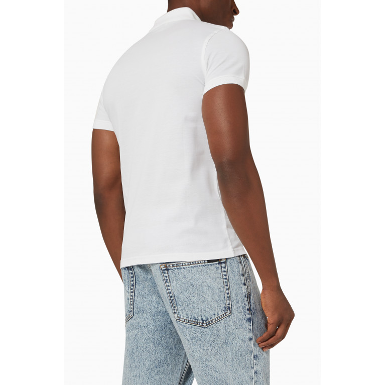 Saint Laurent - Monogram Polo Shirt in Cotton Piqué