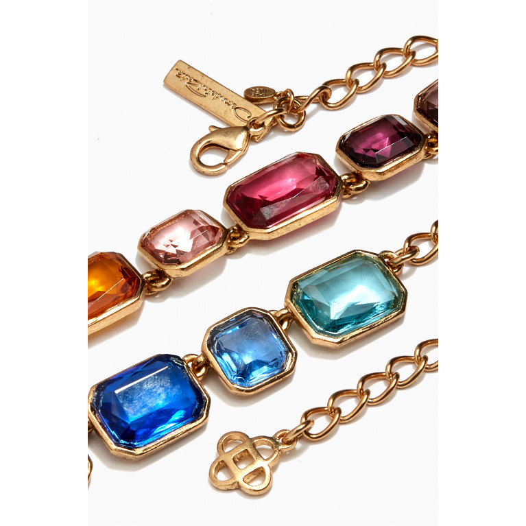 Oscar de la Renta - Victorian Glass Necklace in 14kt Gold-plated Brass