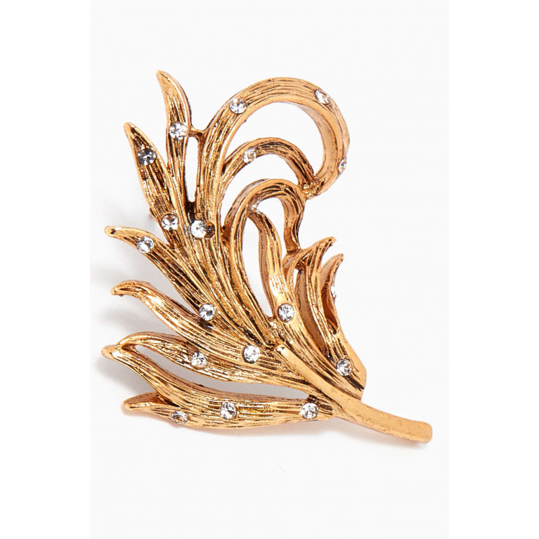Oscar de la Renta - Feather Crystal Stud Earrings