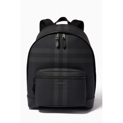 Burberry - Jett Check Backpack in Eco-canvas & Leather