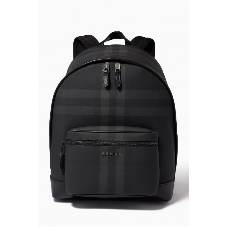 Burberry - Jett Check Backpack in Eco-canvas & Leather