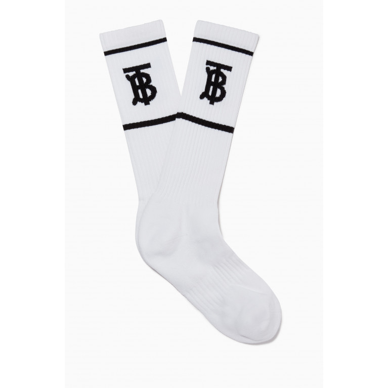 Burberry - Burberry - Monogram Sports Socks in Cotton