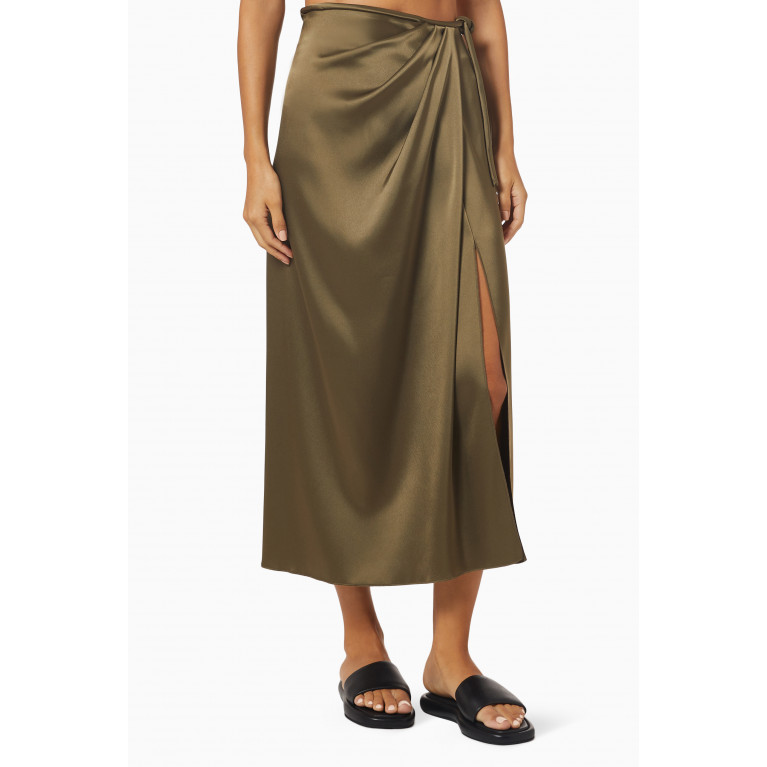 Nanushka - Lea Draped Midi Skirt