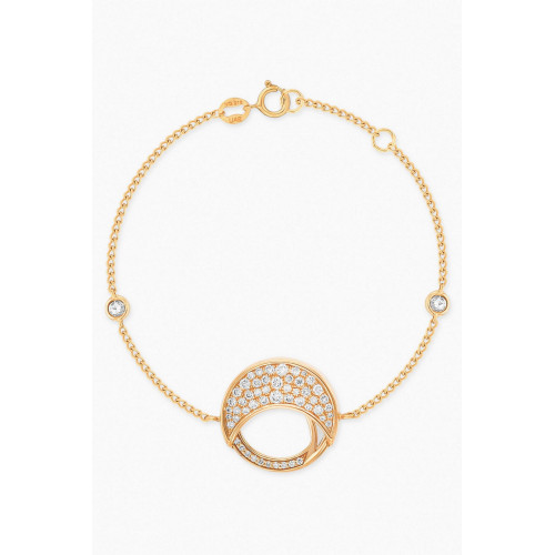 Damas - Qamar Mother of Pearl & Diamond Bracelet in 18kt Yellow Gold