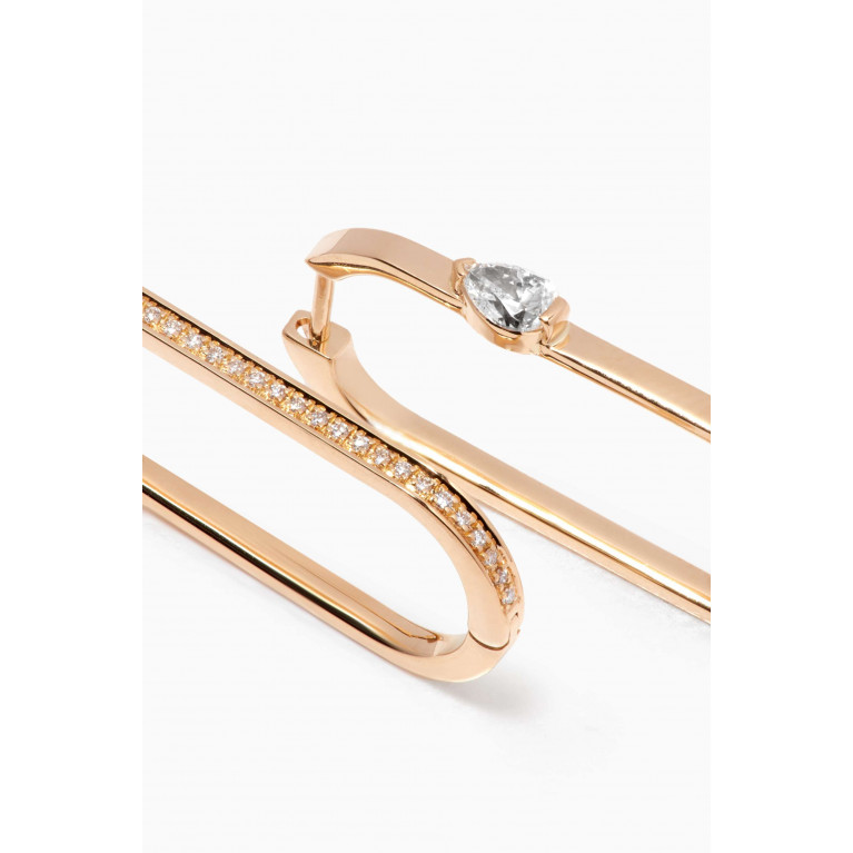 Maison H Jewels - Cambre Asymmetric Huggies in 18kt Yellow Gold Yellow