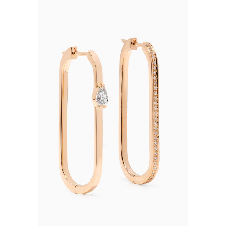 Maison H Jewels - Cambre Asymmetric Huggies in 18kt Yellow Gold Yellow
