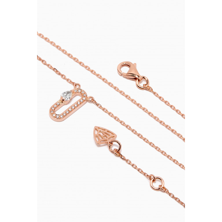 Maison H Jewels - Cambre Diamond Anklet in 18kt Rose Gold Rose Gold