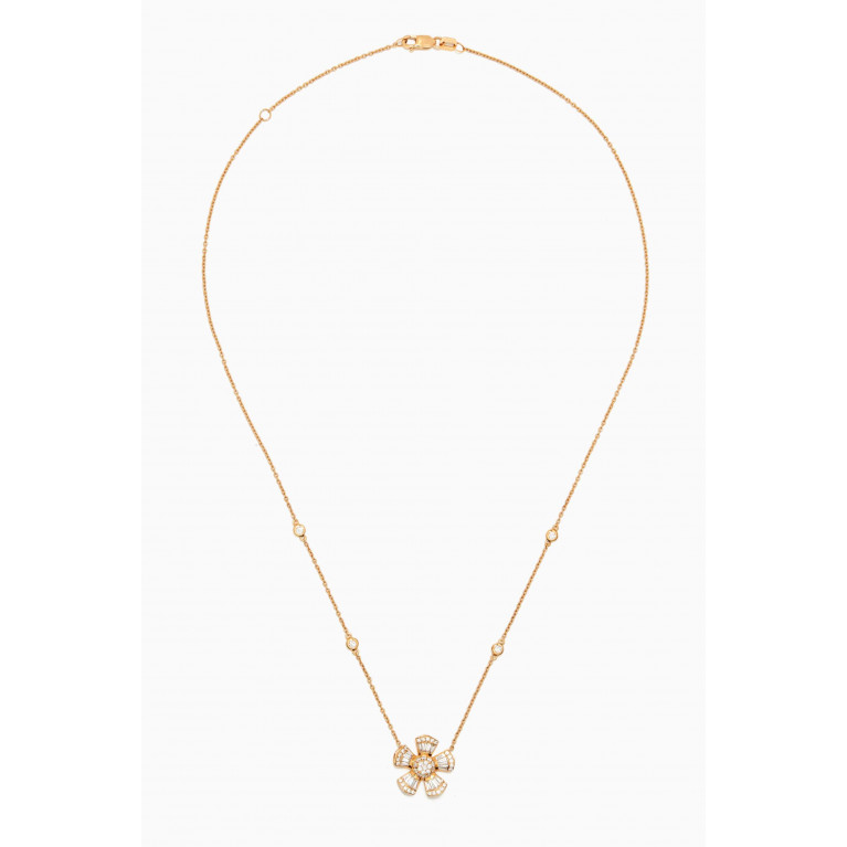 Maison H Jewels - Fleur Large Diamond Necklace in 18kt Yellow Gold Yellow