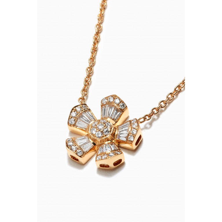 Maison H Jewels - Fleur Mini Diamond Necklace in 18kt Yellow Gold Yellow