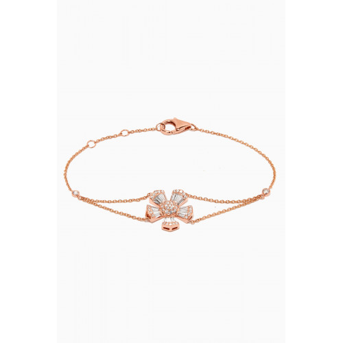 Maison H Jewels - Fleur Mini Diamond Chain Bracelet in 18kt Rose Gold Rose Gold