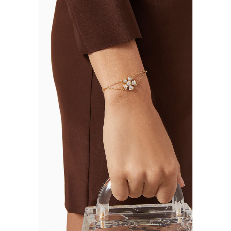 Maison H Jewels - Fleur Mini Diamond Chain Bracelet in 18kt Yellow Gold Yellow