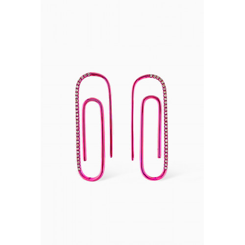Maison H Jewels - Le Clip Diamond Earrings in 18kt White Gold Pink