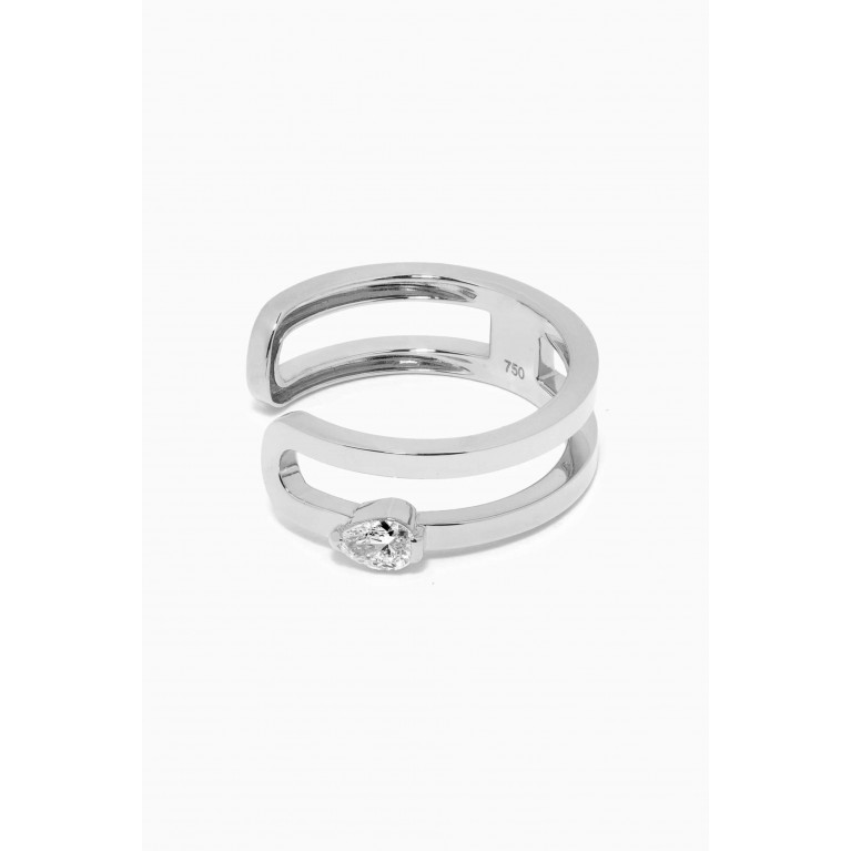 Maison H Jewels - Cambre Diamond Ring in 18kt White Gold Silver