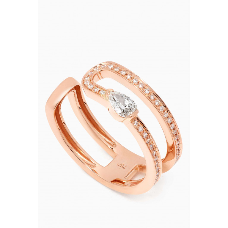 Maison H Jewels - Cambre Diamond Open Ring in 18kt Rose Gold Rose Gold