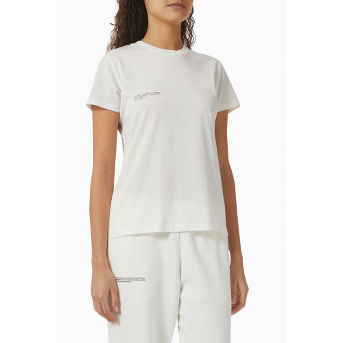 Pangaia - Fitted T-shirt in Organic Cotton Lightweight Jersey Off White