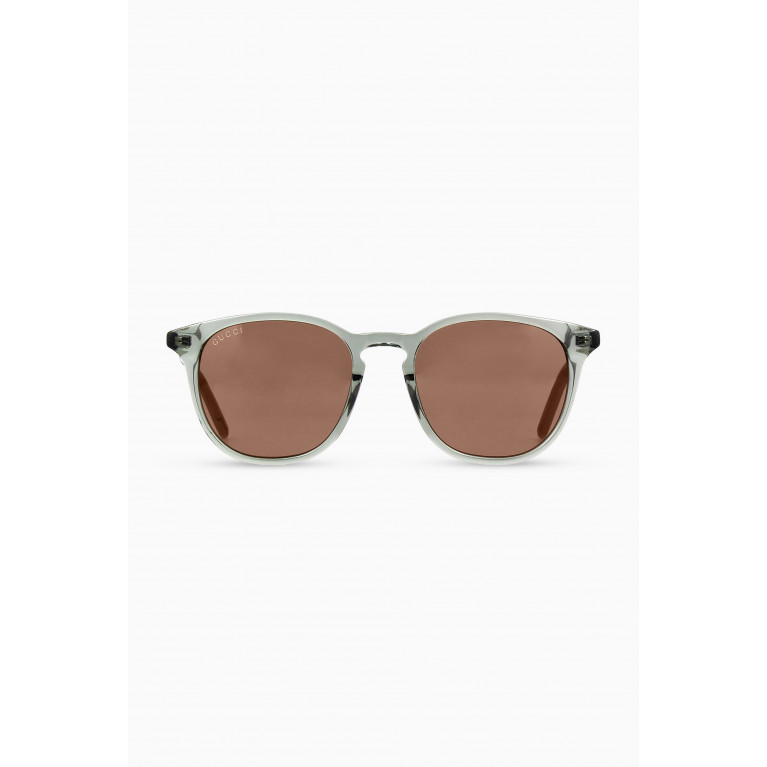 Gucci - Oval Frame Sunglasses in Acetate