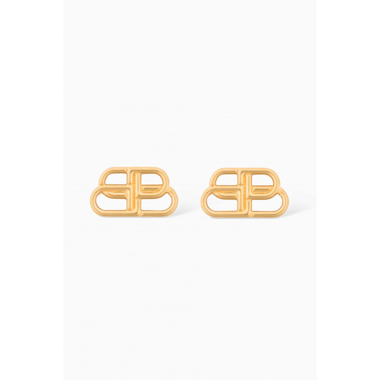 Balenciaga - BB Small Stud Earrings in Brass