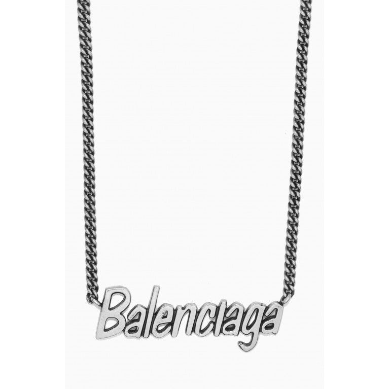 Balenciaga - Typo Necklace in Brass