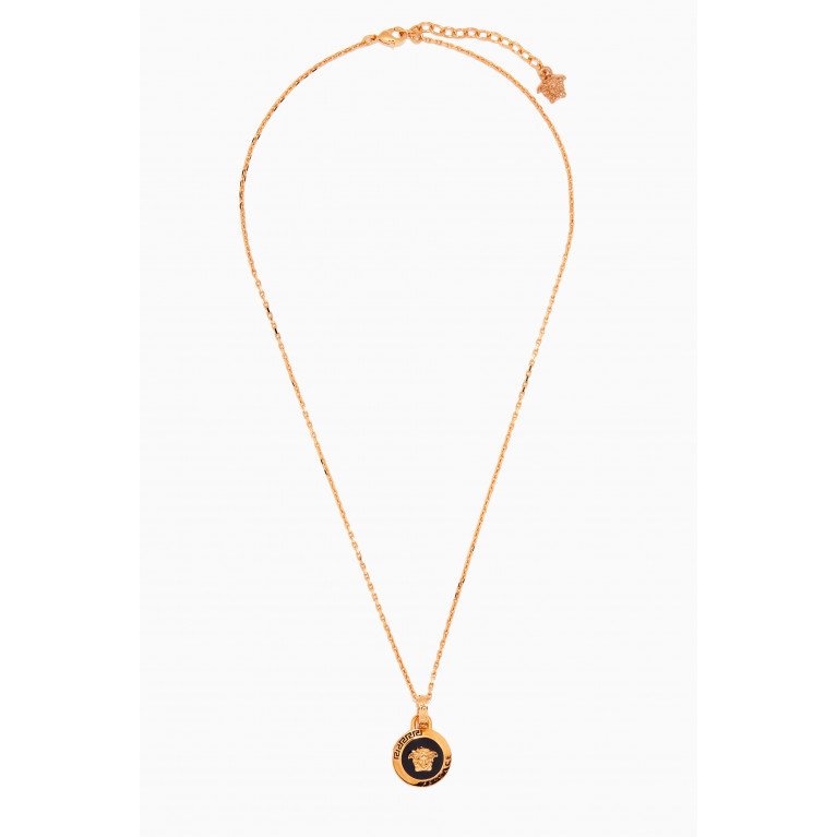 Versace - Medusa Coin Necklace in Gold-toned Brass