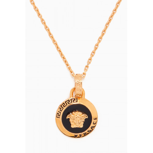 Versace - Medusa Coin Necklace in Gold-toned Brass