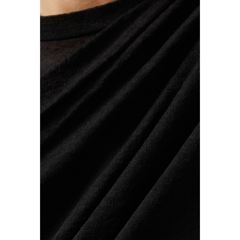 Gauge81 - Deva Draped Top in Linen-jersey Black