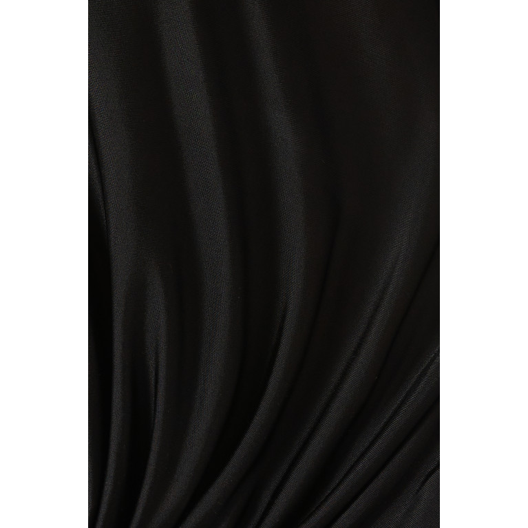 Gauge81 - Bauska Draped Bodysuit in Silk Black