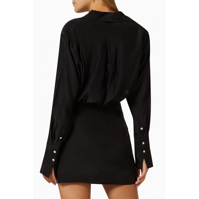 Gauge81 - Naha Mini Dress in Silk Black
