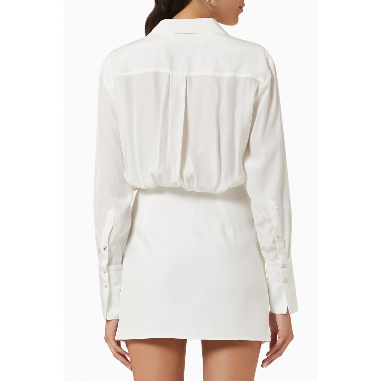 Gauge81 - Naha Mini Dress in Silk White