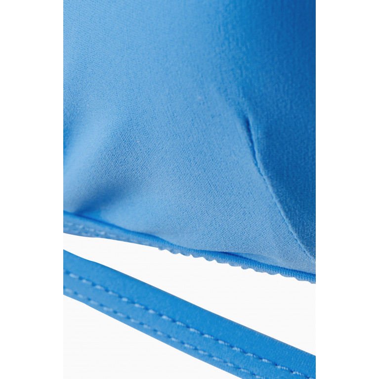 Christopher Esber - Wrapped Tie Bikini Top in Stretch Nylon Blue