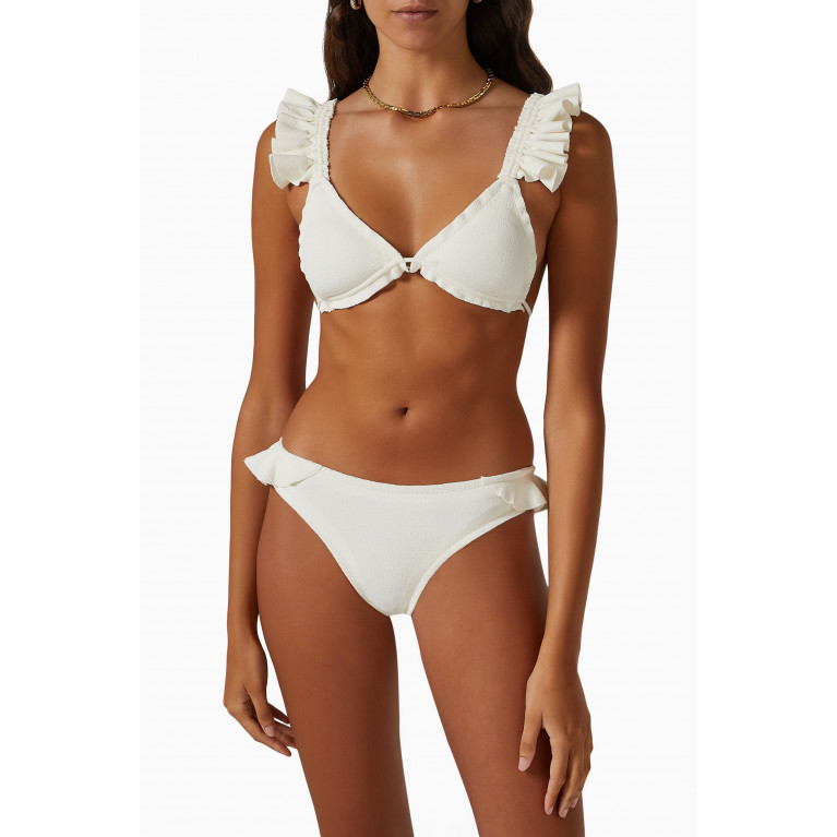 Clube Bossa - Laven Bikini Top in Stretch Nylon White