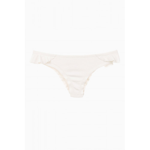 Clube Bossa - Laven Bikini Bottoms in Stretch Nylon White