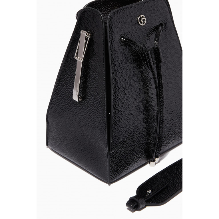 Giorgio Armani - Small Bucket Bag in Pebbled Leather Black