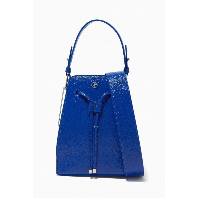 Giorgio Armani - Small Bucket Bag in Pebbled Leather Blue