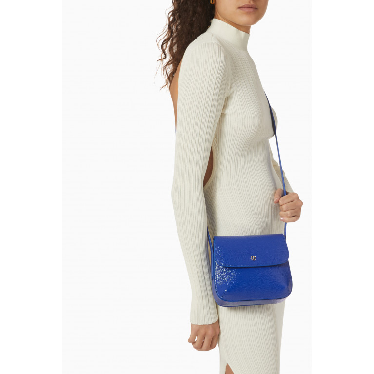 Giorgio Armani - La Prima Shoulder Bag in Leather Blue
