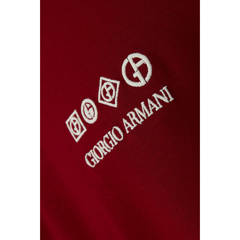 Giorgio Armani - Logo Polo in Viscose Jersey Red
