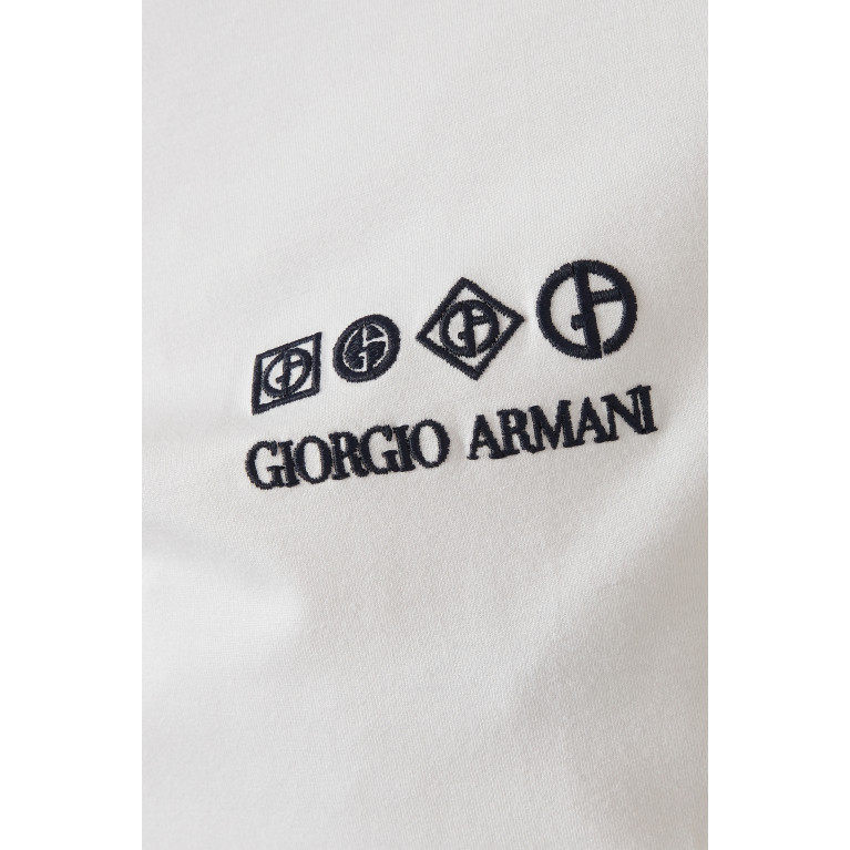 Giorgio Armani - Logo Polo in Viscose Jersey White