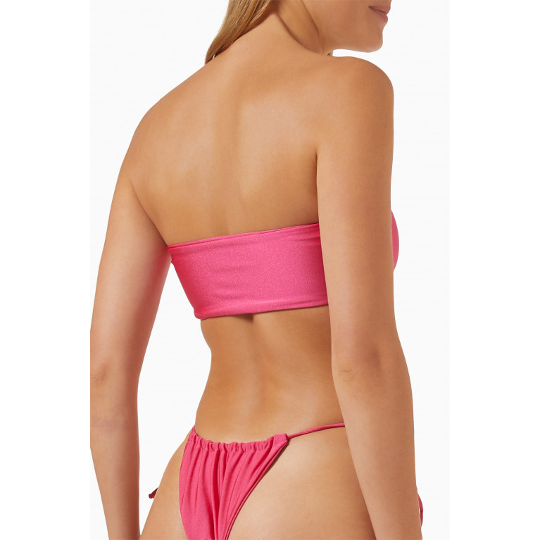 Jade Swim - All Around Bandeau Bikini Top in LYCRA® Pink