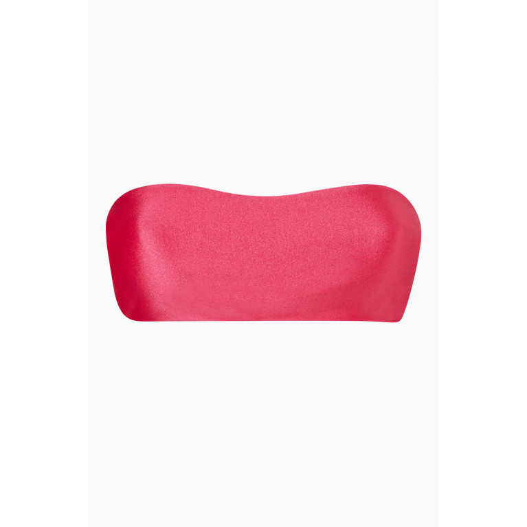 Jade Swim - All Around Bandeau Bikini Top in LYCRA® Pink