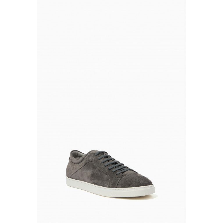 Giorgio Armani - Low-top Sneakers in Suede Grey